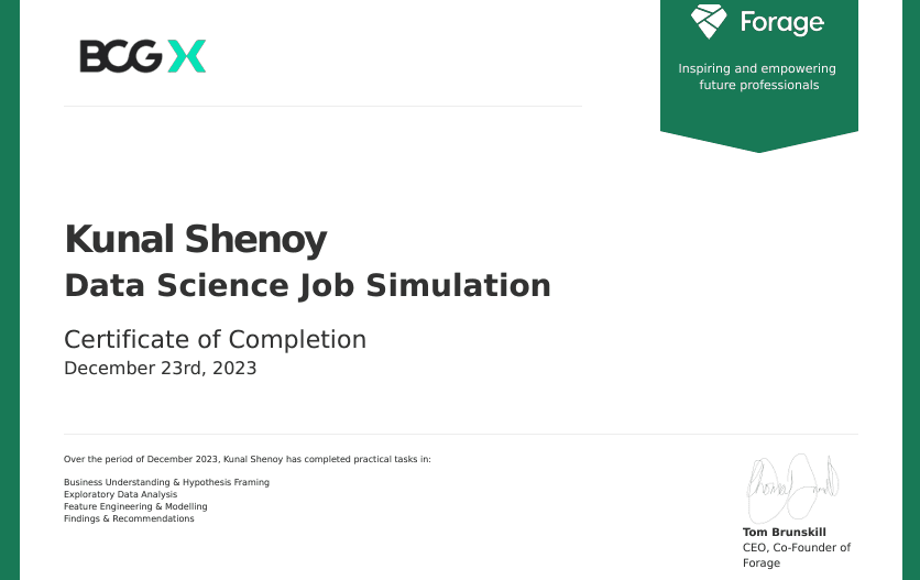 Data Science Job Simulation